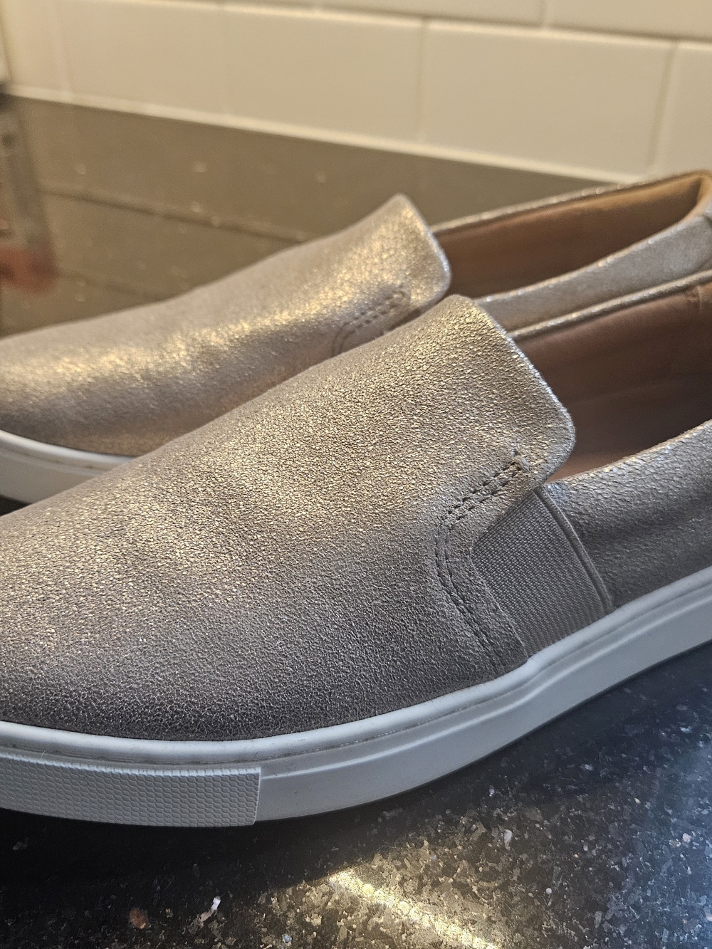 Frye Ivy Metallic Slip-on Sneakers 7.5M